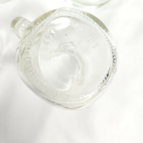 VTG Set of 4 Golden Harvest Mason Drinking Jar with Handles Green & Clear Glass - Picture 5 of 12